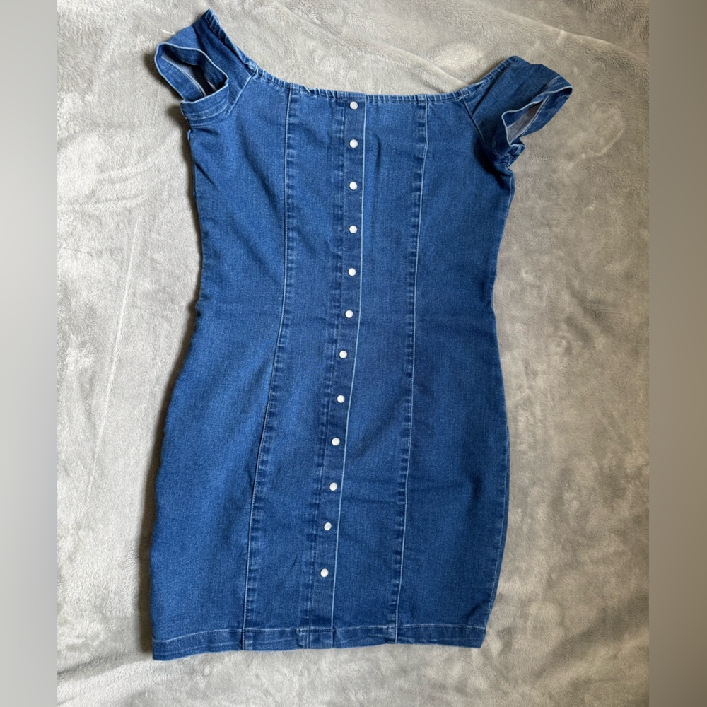 Denim Off-Shoulder Dress